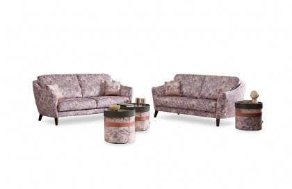 Bergamo Plus von Schröno - Polster-Ensemble lila gemustert