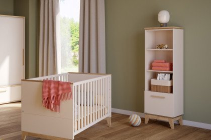 Stiene von Paidi - Standregal mit Schublade cashmere-beige - Eiche massiv