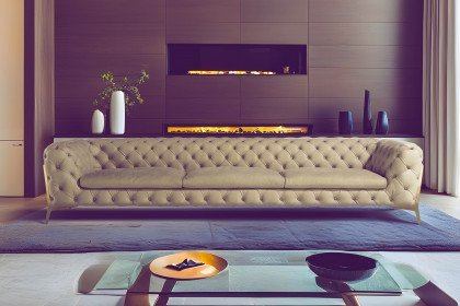 Belle-Epoque von Calia Italia - Ledersofa bianco