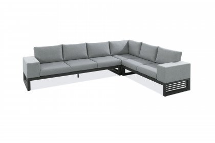 Malta-LE25 von Niehoff Garden - Ecksofa Aluminium in Mela/ hellgrau