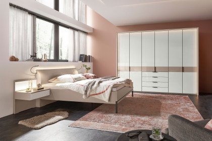 San Diego von Musterring - Schlafzimmer mit Beleuchtung weiß-grau