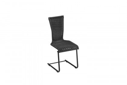 Jimmy von Bacher - Stuhl mit Metallgestell in Schwarz