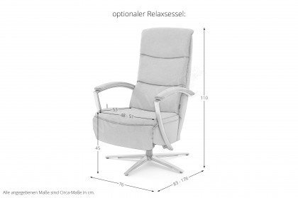 MR 1390 von Musterring - Ecksofa Variante links grey