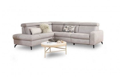 9566 von Himolla - Ledersofa Ausführung links asche