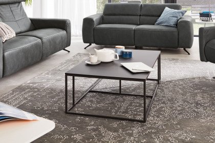 Nela von Musterring - Couchtisch ca. 120 x 70 cm Keramik nero/ Metall schwarz