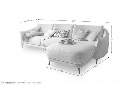 Tabby von SCHÖNER WOHNEN - Polsterecke rechts silver-creme