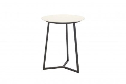Connect-living von SCHÖNER WOHNEN - Couchtisch Glas weiß/ Metall anthrazit
