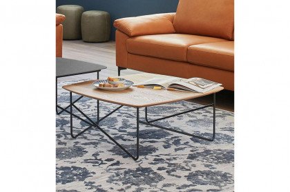 Solo-living von SCHÖNER WOHNEN - Couchtisch S422 Eiche rustico/ Metall anthrazit