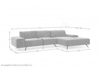MR 2985 von Musterring - Ecksofa Variante rechts blush