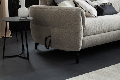 Connect-living von SCHÖNER WOHNEN - Couchtisch S410 Glas schiefer/ Metall anthrazit