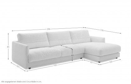 Garbo von SCHÖNER WOHNEN - Ecksofa rechts snow