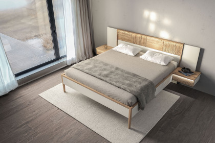 V/lacera sleeping von Voglauer - Bett Lack taupe - Wildeiche