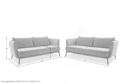 Pearl-LE25 von SCHÖNER WOHNEN - Sofa-Duo rosa