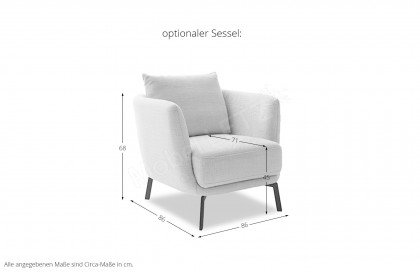 Pearl-LE25 von SCHÖNER WOHNEN - Sofa-Duo rosa