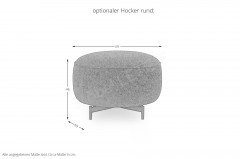 1571 von Himolla - Ecksofa Ausführung links jasmin