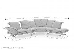24670 Olivia von Willi Schillig - Ledersofa Variante rechts eucalyptus