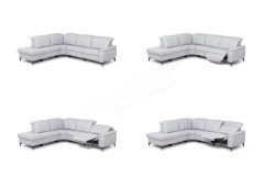 1590 von Himolla - Ledersofa Ausführung links asche