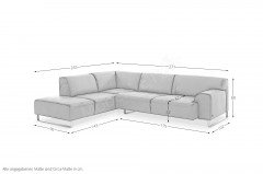 20550 Alessiio von Willi Schillig - Ledergarnitur Ausführung links chocolate