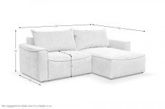 Lilly-LE25 von BENIX - Ecksofa rechts cream