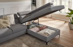 Lonigo von BENIX - Polstergarnitur rechts grau