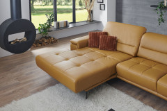 PN-EM19074 von Polinova - Ledergarnitur Ausführung links kurkuma