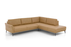 PN-EM24126 von Polinova - Ledersofa Ausführung rechts honey