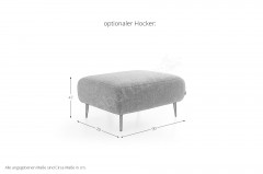 Forma-LE25 von designwerk - 2,5-Sitzer stone