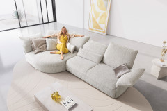KOINOR Abby - Designersofa links hellgrau