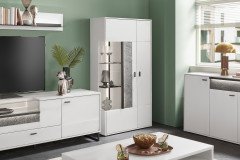 Deltona von set one by Musterring - Vitrine in Weiß matt