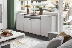 Deltona von set one by Musterring - Vitrine in Weiß matt