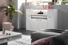 Deltona von set one by Musterring - Vitrine in Weiß matt