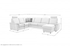 PN-EM09003 von Polinova - Wohnlandschaft Variante links ecru