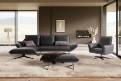 KOINOR Buddy - Ledersofa links lava