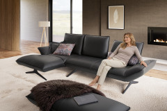 KOINOR Buddy - Ledersofa links lava