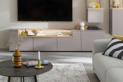 Credenza-living von SCHÖNER WOHNEN - Wohnwand CR01 weiß/ Wildeiche