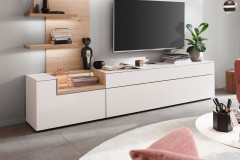 Credenza-living von SCHÖNER WOHNEN - Wohnwand CR01 weiß/ Wildeiche