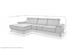 PN-EM22041 von Polinova - Ledergarnitur Ausführung links leaf