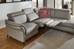 PN-EM24034 von Polinova - Ledersofa Variante rechts granit