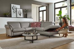 PN-EM24034 von Polinova - Ledersofa Variante rechts granit