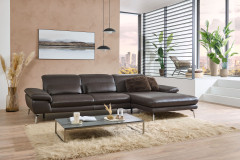 PN-IN22025 von Polinova - Ledersofa Ausführung rechts braun