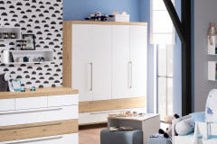 Remo von Paidi - Babyzimmer-Set Bordeaux-Eiche - kreideweiß