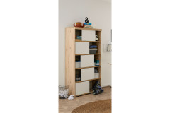 Fionn von Paidi - Jugendzimmer weiß - Eiche-Bordeaux-Nachbildung