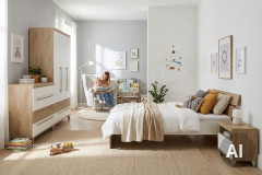 Remo von Paidi - Babyzimmer-Set Bordeaux-Eiche - kreideweiß