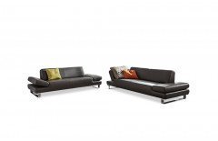 22070 Taboo von Willi Schillig - Ledergarnitur graphite