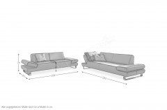 22070 Taboo von Willi Schillig - Ledergarnitur graphite