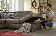 PN-EM15003 von Polinova - Ledersofa stone