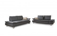 7137 von K+W Polstermöbel - Leder-Duo zinn