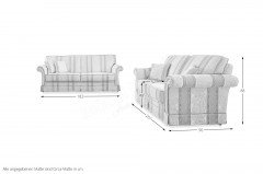 Imperial-LE21 von Schröno - Polstergruppe beige gestreift