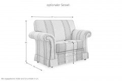 Imperial-LE21 von Schröno - Polstergruppe beige gestreift