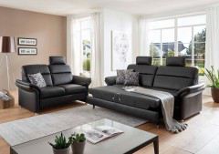 PN-EM16031 von Polinova - Ledergarnitur schwarz